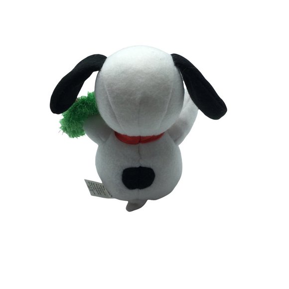 Hallmark Peanuts Snoopy Christmas Wreath Plush Stuffed Animal Toy 2010 5.5" tall - Picture 2 of 5